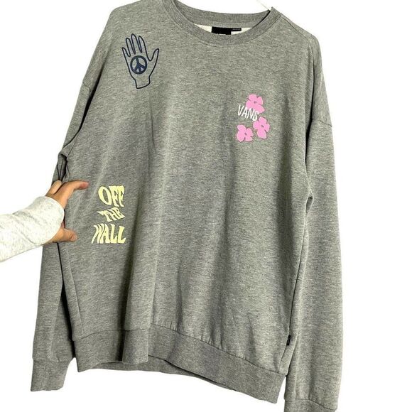 VANS Mascy Womens Oversized Crew Neck Sweatshirt, Large - Picture 6 of 15